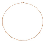 0.28CT 14K R/G 18"" DIAMONDS BY THE YARD CHAIN