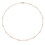 0.28CT 14K R/G 18"" DIAMONDS BY THE YARD CHAIN