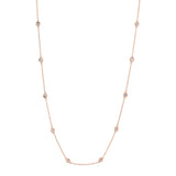 0.28CT 14K R/G 18"" DIAMONDS BY THE YARD CHAIN