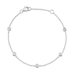 0.13CT 14K W/G 7"" DIAMONDS BY THE YARD BRACELET