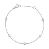 0.13CT 14K W/G 7"" DIAMONDS BY THE YARD BRACELET