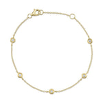 0.13CT 14K Y/G 7"" DIAMONDS BY THE YARD BRACELET