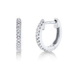 0.07CT 14K W/G DIAMOND HUGGIE EARRING
