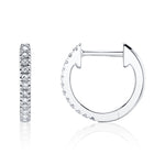0.07CT 14K W/G DIAMOND HUGGIE EARRING