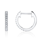 0.07CT 14K W/G DIAMOND HUGGIE EARRING