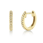 0.07CT 14K Y/G DIAMOND HUGGIE EARRING