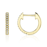 0.07CT 14K Y/G DIAMOND HUGGIE EARRING