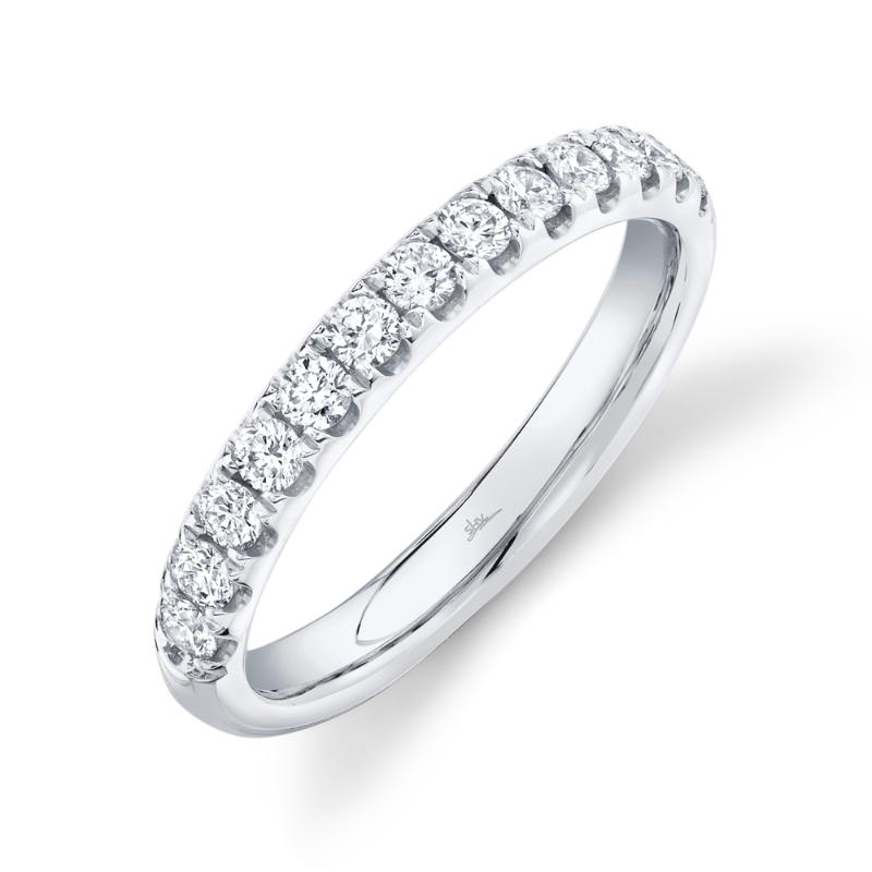 0.55CT 14K W/G DIAMOND LADYS BAND SZ 8