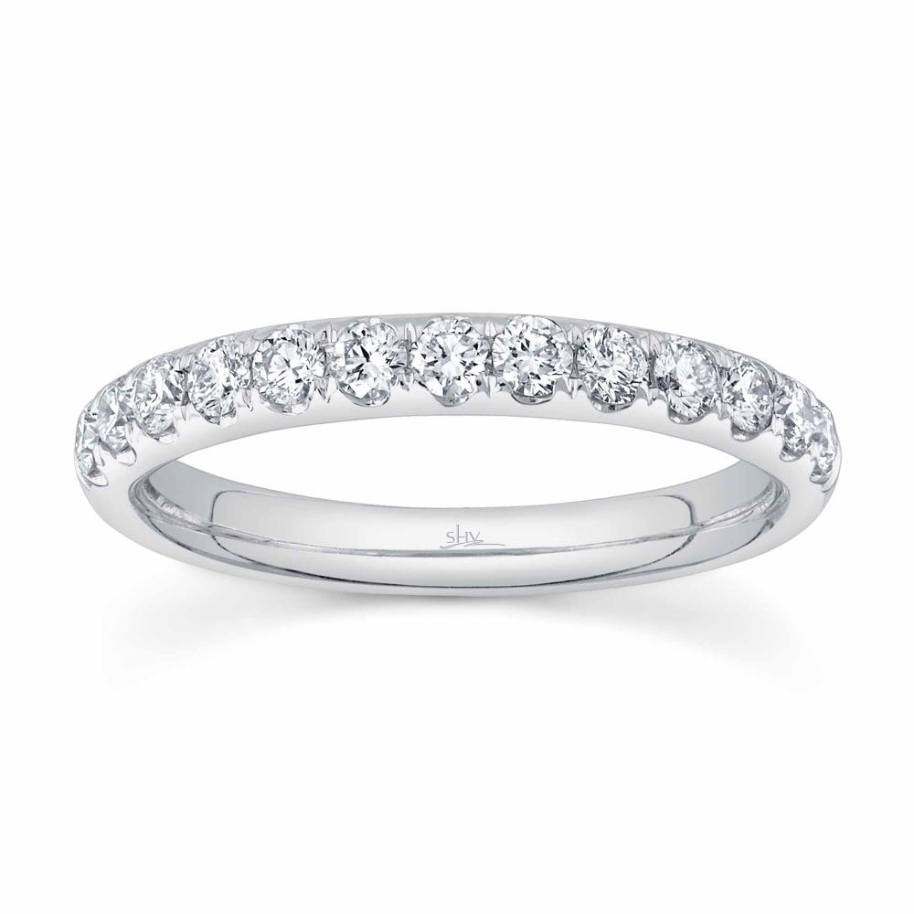 0.55CT 14K W/G DIAMOND LADYS BAND SZ 8