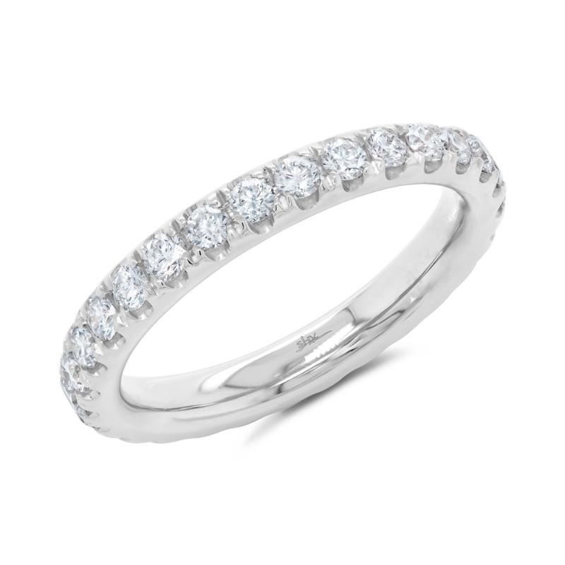 1.21CT 14K W/G DIAMOND ETERNITY BAND SZ 8