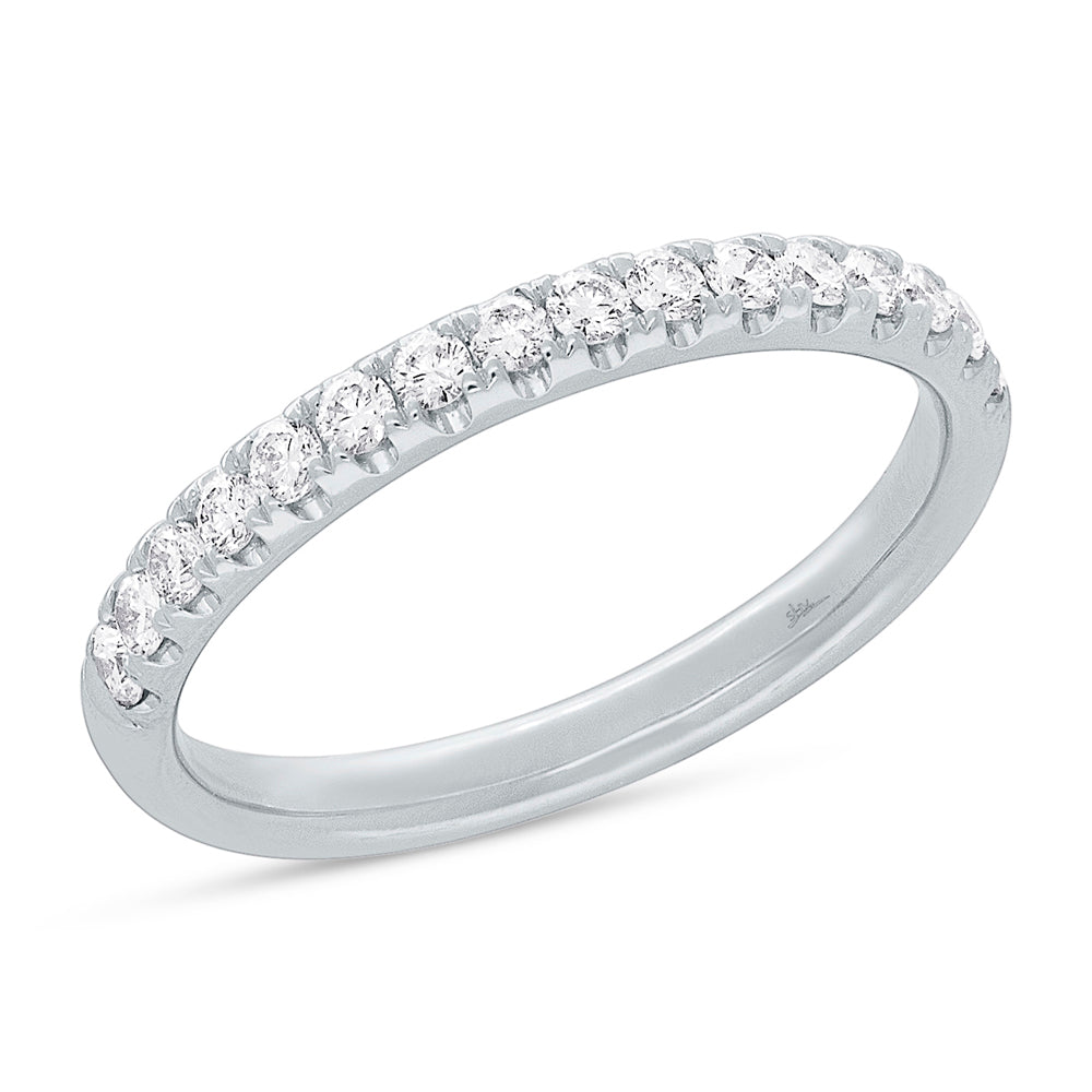 0.55CT 14K W/G DIAMOND LADYS BAND SZ 6