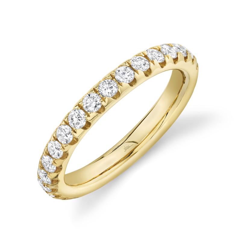 1.21CT 14K Y/G DIAMOND ETERNITY BAND SZ 7