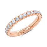 1.11CT 14K R/G DIAMOND ETERNITY BAND SZ 5.5