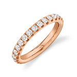 1.21CT 14K R/G DIAMOND ETERNITY BAND SZ 7