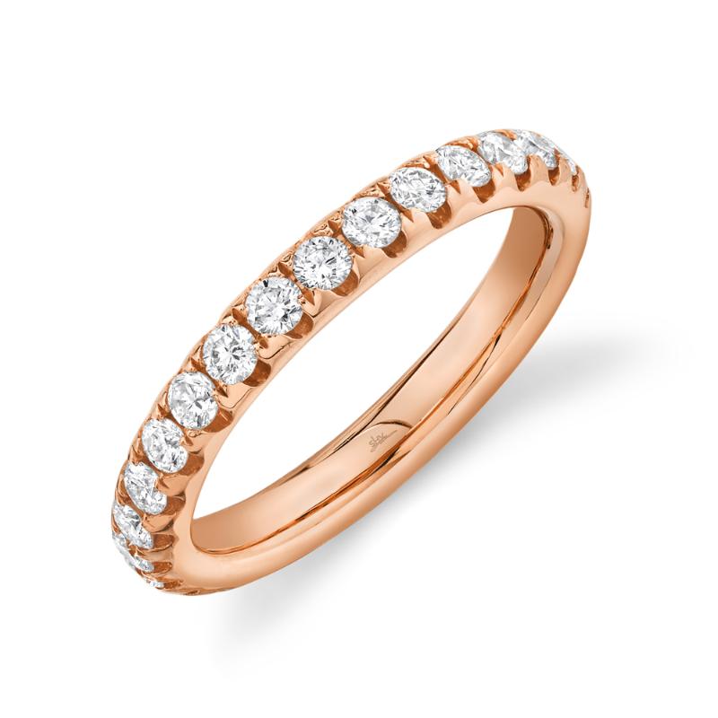 1.21CT 14K R/G DIAMOND ETERNITY BAND SZ 7