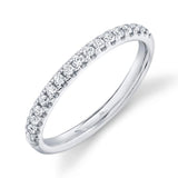 0.25CT 14K W/G DIAMOND LADYS BAND SZ 8