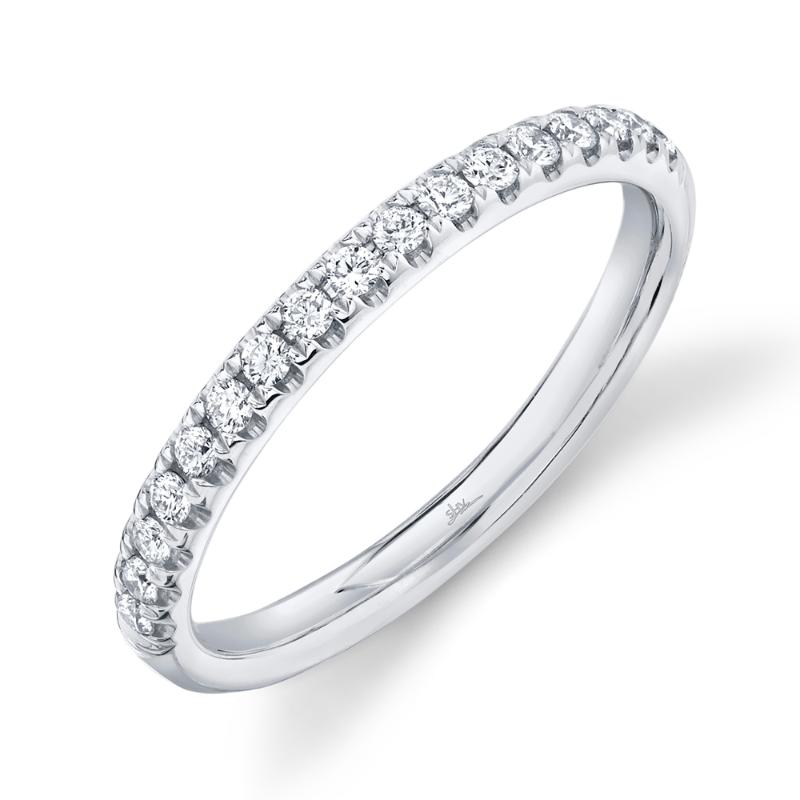 0.25CT 14K W/G DIAMOND LADYS BAND SZ 8