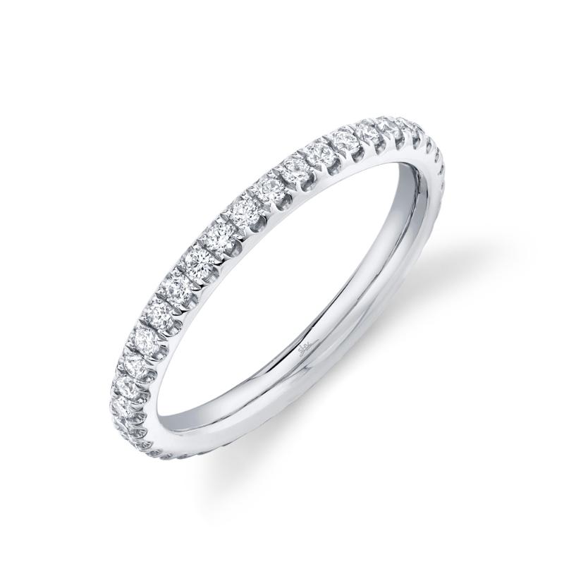 0.54CT 14K W/G DIAMOND ETERNITY BAND SZ 5.5