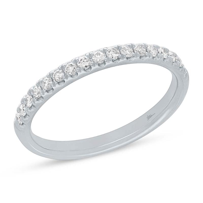 0.25CT 14K W/G DIAMOND LADYS BAND SZ 6