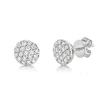 0.48CT 14K W/G DIAMOND PAVE CIRCLE STUD EARRING