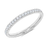 0.38CT 14K W/G DIAMOND ETERNITY LADYS BAND SZ 5.5