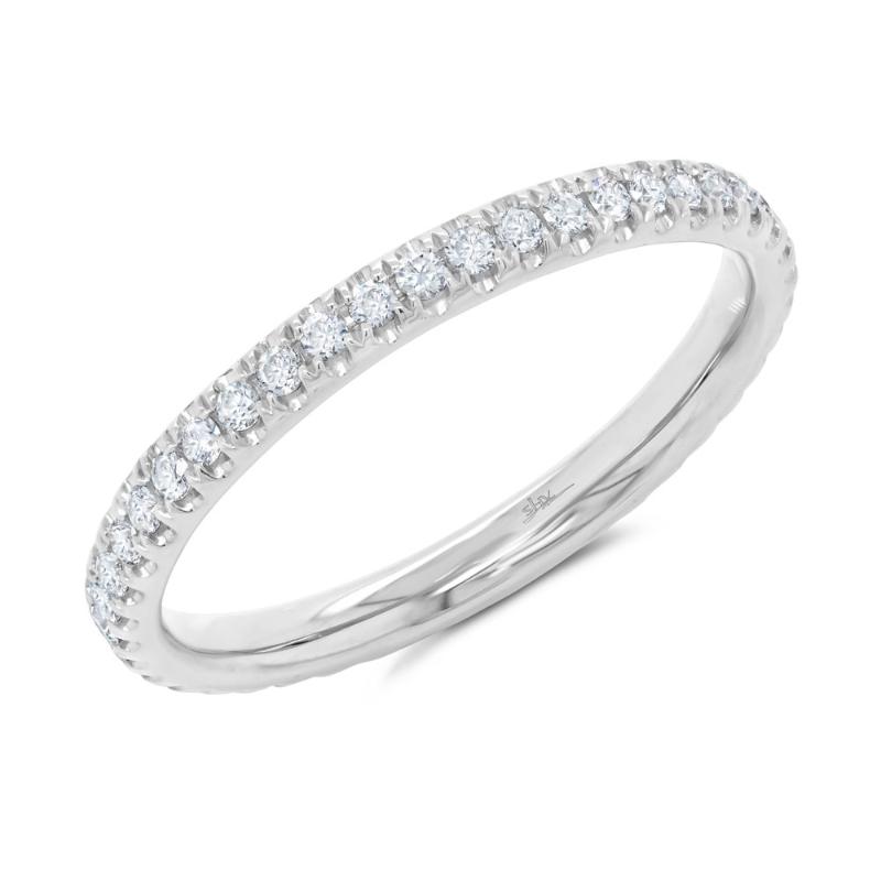 0.38CT 14K W/G DIAMOND ETERNITY LADYS BAND SZ 5.5