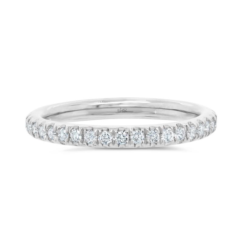 0.41CT 14K W/G DIAMOND ETERNITY LADYS BAND SZ 7.5