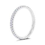 0.42CT 14K W/G DIAMOND ETERNITY LADYS BAND SZ 8