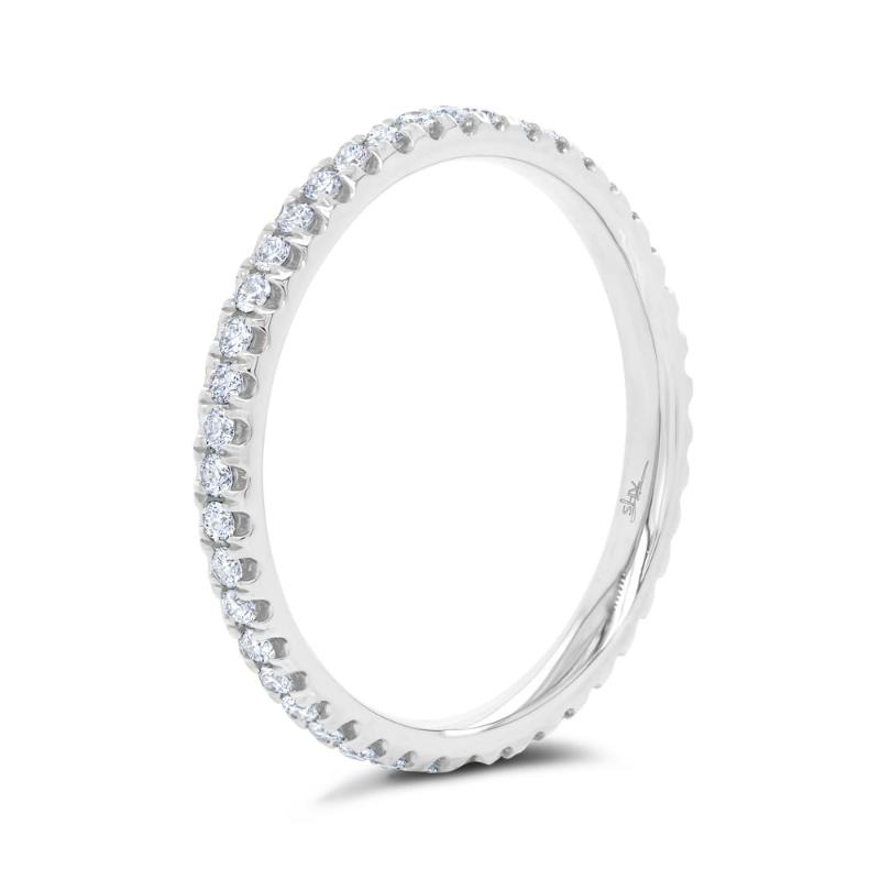 0.42CT 14K W/G DIAMOND ETERNITY LADYS BAND SZ 8