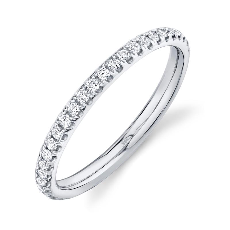 0.40CT 14K W/G DIAMOND ETERNITY LADYS BAND SZ 7