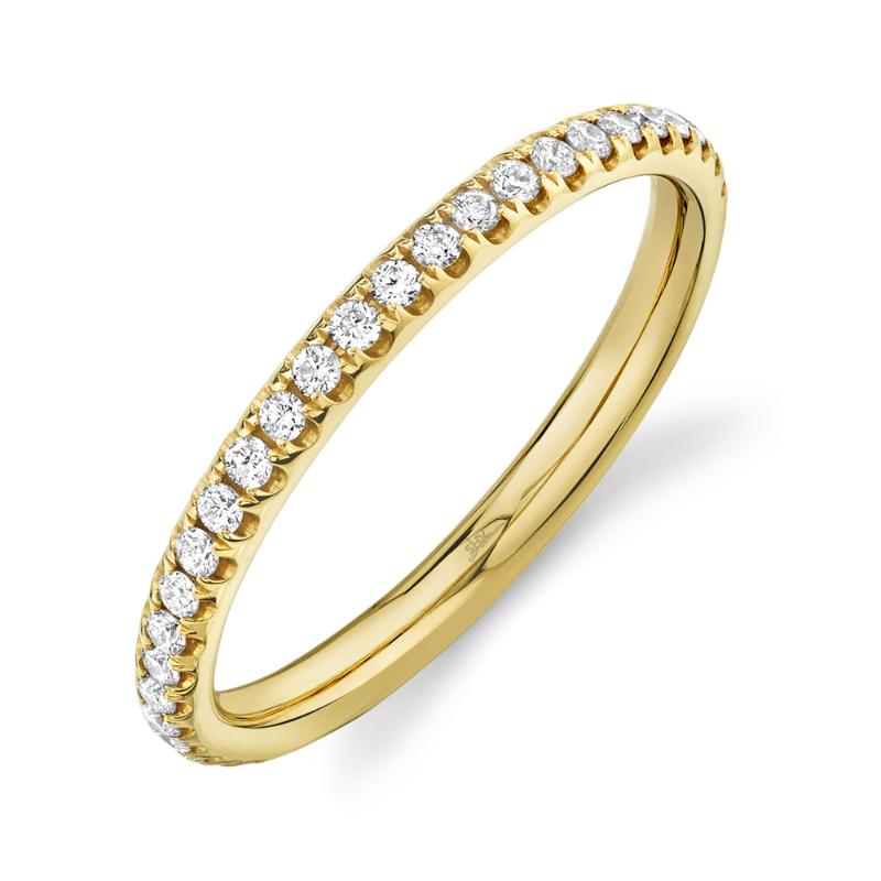 0.40CT 14K Y/G DIAMOND ETERNITY LADYS BAND SZ 7