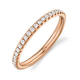 0.41CT 14K R/G DIAMOND ETERNITY LADYS BAND SZ 7.5