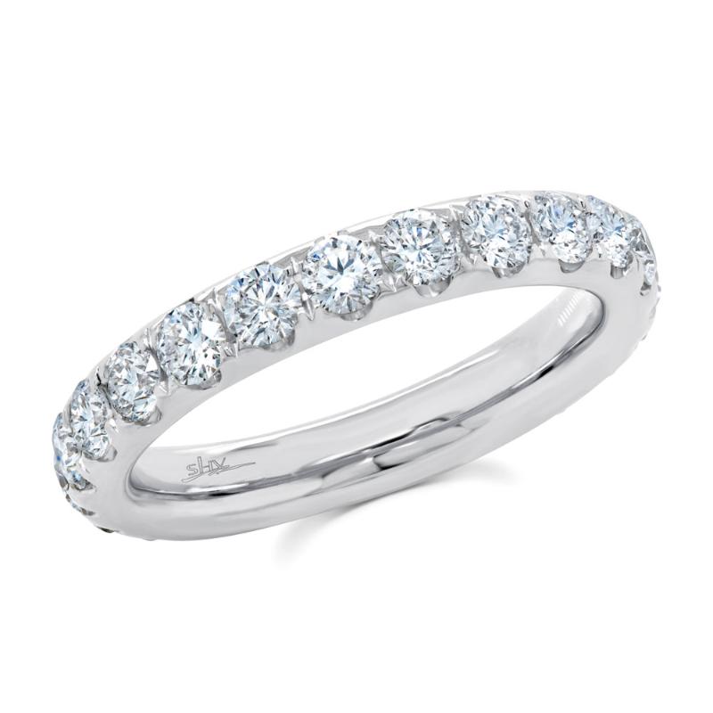 1.84CT 14K W/G DIAMOND ETERNITY BAND SZ 4.5