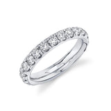 2.00CT 14K W/G DIAMOND ETERNITY BAND SZ 7