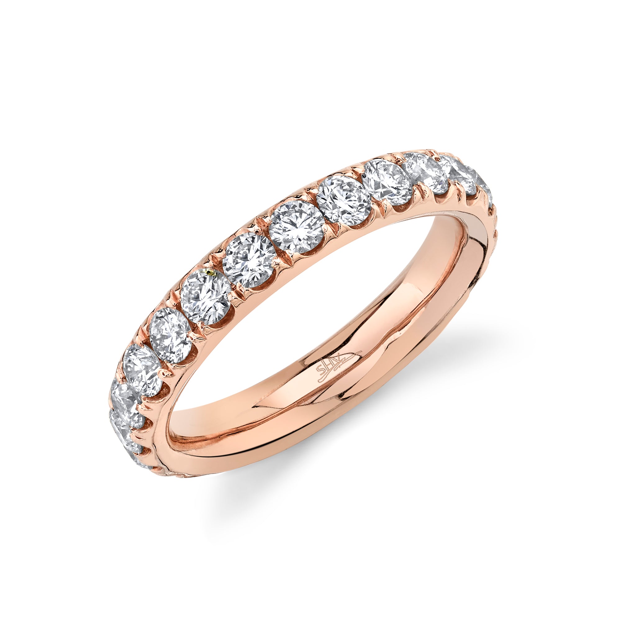 2.00CT 14K R/G DIAMOND ETERNITY BAND SZ 7