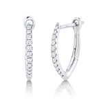 0.15CT 14K W/G DIAMOND HOOP EARRING