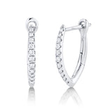 0.15CT 14K W/G DIAMOND HOOP EARRING