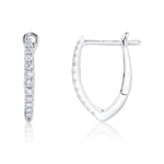 0.15CT 14K W/G DIAMOND HOOP EARRING