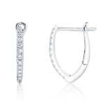 0.15CT 14K W/G DIAMOND HOOP EARRING