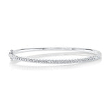 0.90CT 14K W/G DIAMOND BANGLE