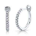 0.26CT 14K W/G DIAMOND HOOP EARRING
