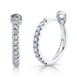 0.26CT 14K W/G DIAMOND HOOP EARRING