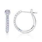 0.26CT 14K W/G DIAMOND HOOP EARRING