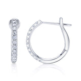 0.26CT 14K W/G DIAMOND HOOP EARRING