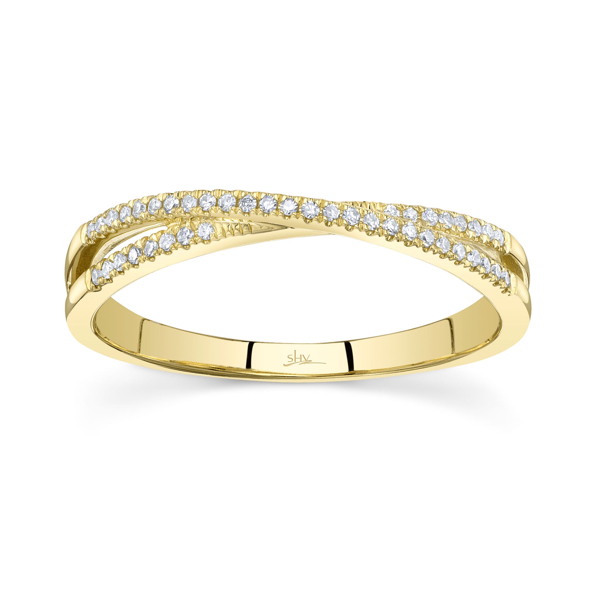 0.09CT 14K Y/G DIAMOND LADYS RING