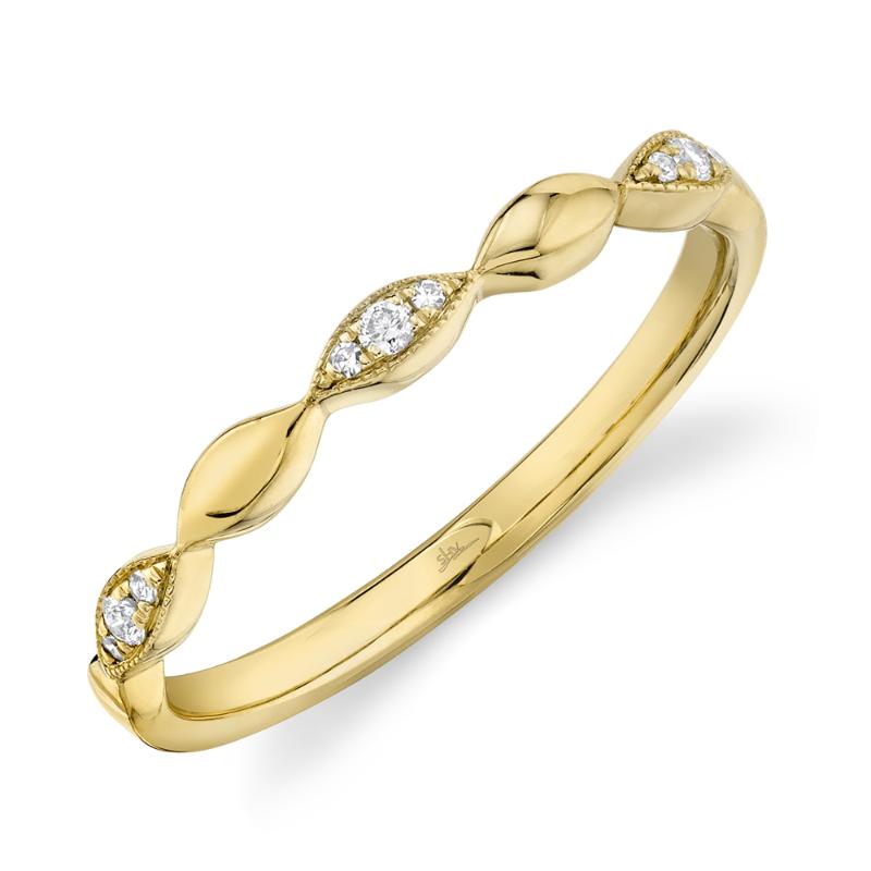 0.05CT 14K Y/G DIAMOND LADYS BAND