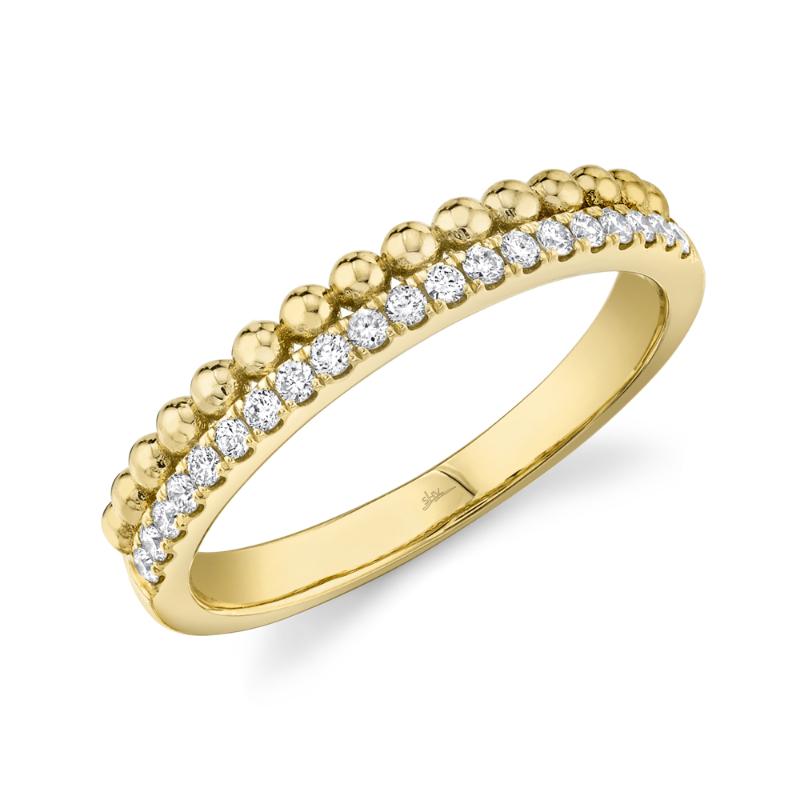 0.18CT 14K Y/G DIAMOND LADYS RING SZ 8