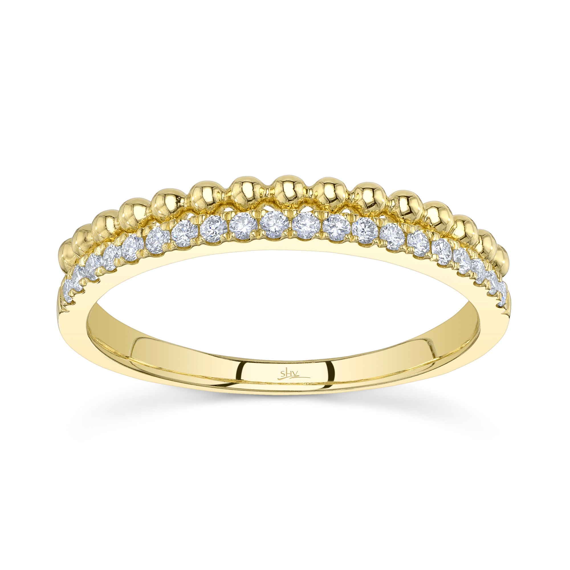0.18CT 14K Y/G DIAMOND LADYS RING