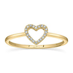 0.04CT 14K Y/G DIAMOND OPEN HEART RING