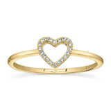 0.04CT 14K Y/G DIAMOND OPEN HEART RING